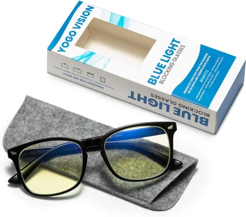 Vista 4 de Yogo Vision Blue Light Blocking Computer Glasses Anti Glare Reduce Eyestrain Eyeglasses for Men and Women