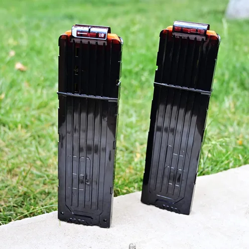 Vista 5 de Paquete de 2 cargadores de clip de recarga rápida de 18 dardos para Nerf N-Strike Elite Series (negro)