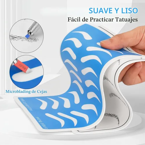 Vista 6 de Kit de microblading para cejas, Atomus Eyebrow Micro Needling Pen Set con tinta de pigmento soporte para tazas de 14 pines, envolturas de plástico