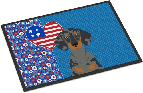 Vista 75 de Caroline's Treasures WDK5119JMAT Airedale Terrier USA - Tapete para interiores o exteriores, 24 x 36 pulgadas, tapete para puerta delantera