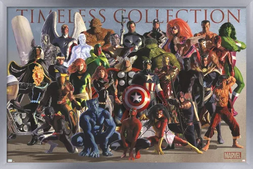 Vista 10 de Marvel Comics Group - Póster de pared, 22.4 pulgadas de largo x 14.7 W, versión enmarcada de madera de granero