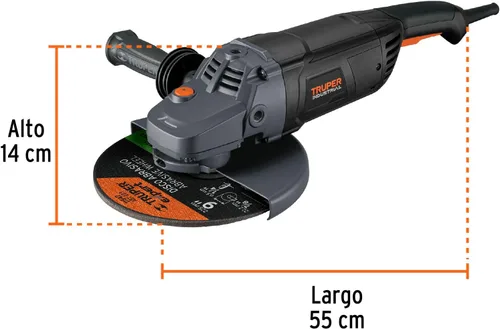 Vista 3 de TRUPER ESMA-9N4 Amoladora angular 9, industrial, 2400 w