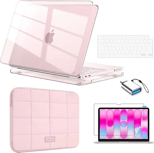 Vista 10 de EooCoo Funda para MacBook Neo de 13 pulgadas 2026 modelo A3404, cristal Cristal cítrico