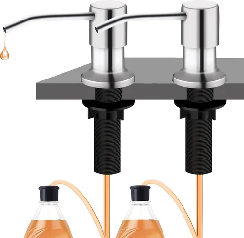 Vista 11 de Dispensador de jabón para fregadero, dispensador de jabón para fregadero Kichen, kit de tubo de extensión de 47 pulgadas, bomba dispensadora