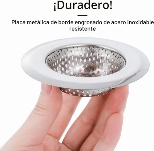 Vista 7 de CORNERJOY Paquete de 4 coladores de drenaje de fregadero de cocina de acero inoxidable resistente, cubierta de drenaje de ducha, tapón de drenaje