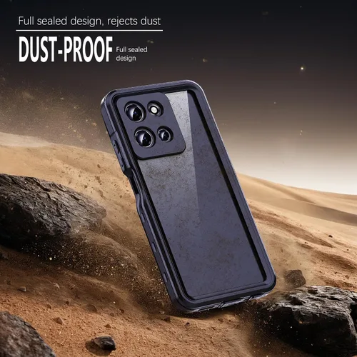 Vista 3 de Funda para Motorola Moto G 5G 2025 con protector de pantalla integrado, resistente a prueba de agua, de cuerpo completo, a prueba de polvo, a prueba