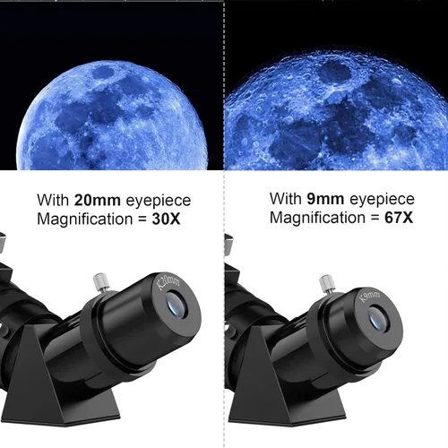 Vista 4 de Telescopios para adultos de astronomía, telescopio refractor de 80 mm de apertura y 600 mm de longitud focal para niños y principiantes, telescopio