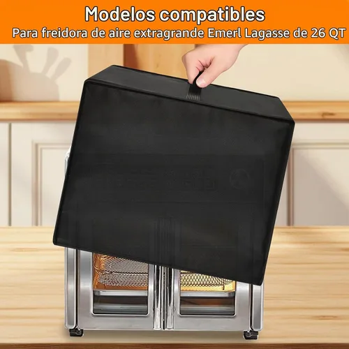 Vista 3 de Cubierta para Freidora de Aire y Horno Tostador, Cubiertas Resistente al Calor Impermeables y a Prueba de Polvo Compatibles con la Freidora de Aire