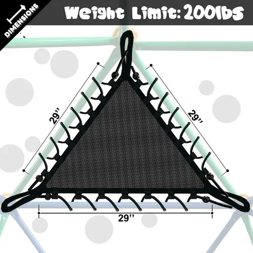 Vista 4 de JYGOPLA Silla de red para cúpula de escalada de 10 pies y 11 pies, accesorios de cúpula para escalar resistentes, fácil de instalar, para niños de 4