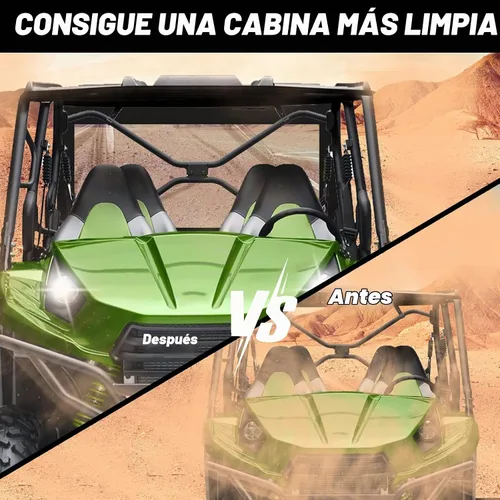 Vista 4 de StarknightMT TERYX - Ventana trasera suave, panel de polvo trasero compatible con KAWASAKI TERYX 4 800 2013-2025 a prueba de polvo a prueba