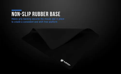 Vista 4 de Tapete para mouse SubZERO Gaming TYKA con bordes cosidos (negro), Negro