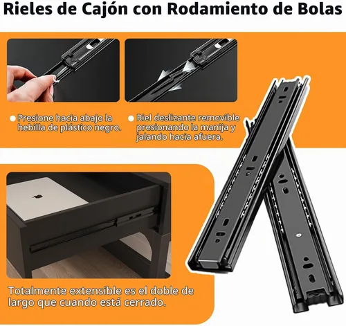 Vista 4 de WESTREE Escritorio de computadora para juegos de oficina, escritorio de estudio con cajón para adolescentes, escritorio de maquillaje