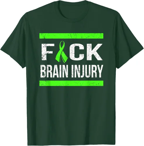 Vista 70 de Apoyo Daño cerebral Concienciación T Shirt, mujer L, Asphalt Negro