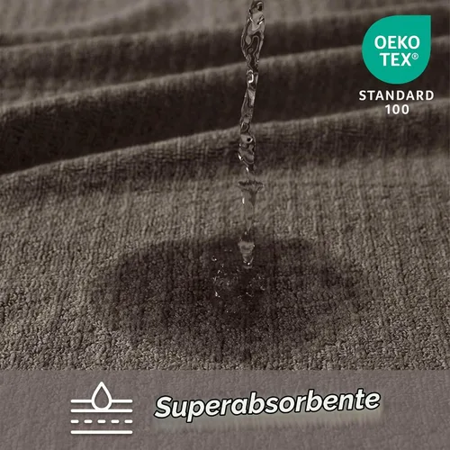 Vista 5 de Madison Park Spa Waffle - Juego de toallas de lujo 100% algodón, tejido de gofre de textura premium, altamente absorbente, secado rápido, ropa