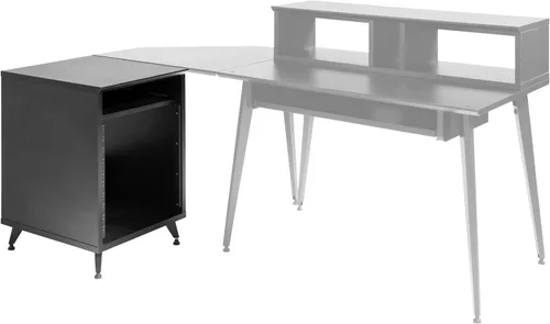 Vista 13 de Gator Frameworks Serie Elite 10U Estantería de Estudio para Escritorio con Bandeja Deslizante y Pasaje de Cables Posterior, Acabado Negro
