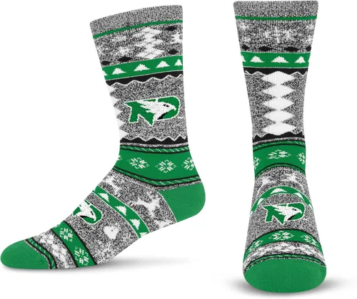 Vista 9 de For Bare Feet Ugly Holiday Sweater Crew Sock NCAA