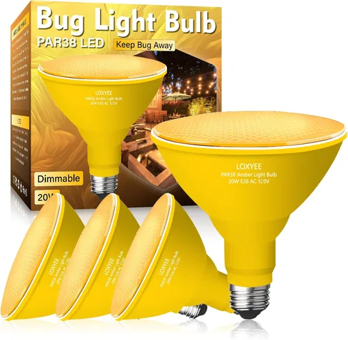 Vista 16 de PAR38 Bombillas LED de inundación para exteriores, paquete de 2 unidades, regulables 20 W (equivalente a 200 W) bombillas de inundación de base E26