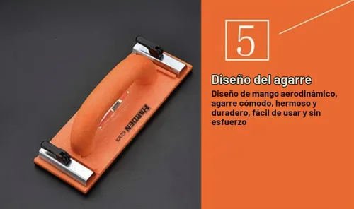 Vista 6 de Edward Tools Lijadora manual con abrazadera de papel de lija - Para paneles de yeso, madera, suelo - 9 1/4" x 3 1/4" ' - Mango de contorno Ergo