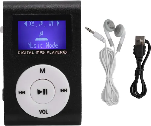 Vista 5 de Mini reproductor de MP3, reproductor de música portátil con clip, reproductor de MP3 de música clásica, dispositivo con pantalla LCD digital