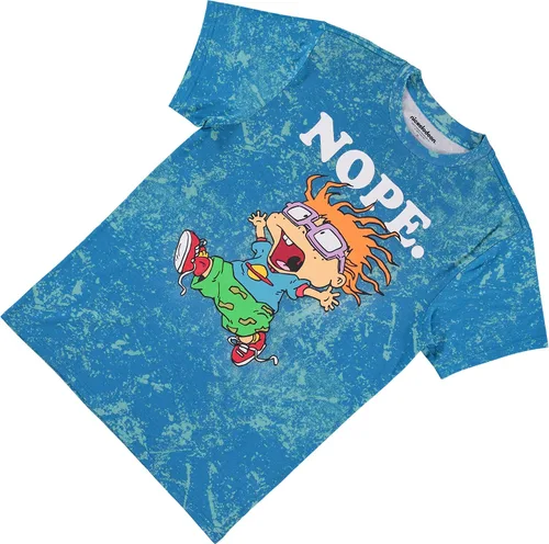 Vista 6 de Nickelodeon Camisa clásica de los años 90 para hombre, teñido anudado, Reptar, Ren & Stimpy y Hey arnold - Camiseta vintage con teñido anudado