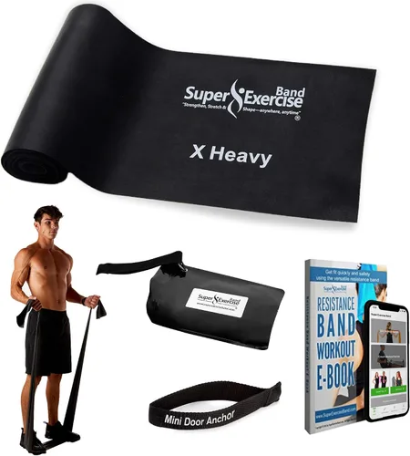 Vista 18 de Resistance Bands for Working Out 7Ft Long Resistance Bands Super Exercise Bands with Carry Pouch and Door Anchor I Latex Free Workout Bands