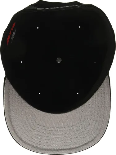 Vista 3 de buckle-down Snapback hat-honda logotipo Weave blanconegro