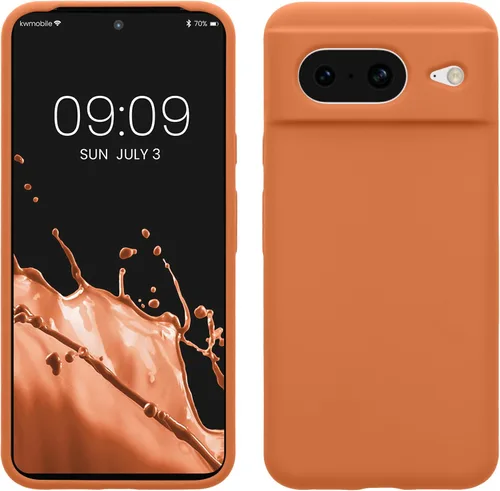 Vista 104 de kwmobile Funda compatible con Google Pixel 7 - Funda de silicona TPU con acabado suave - Piedra antigua