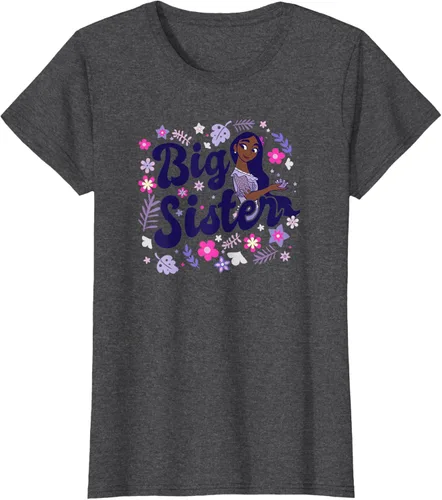 Vista 6 de Disney Encanto Isabela Madrigal Big Sister - Camiseta floral, gris, S Asfalto
