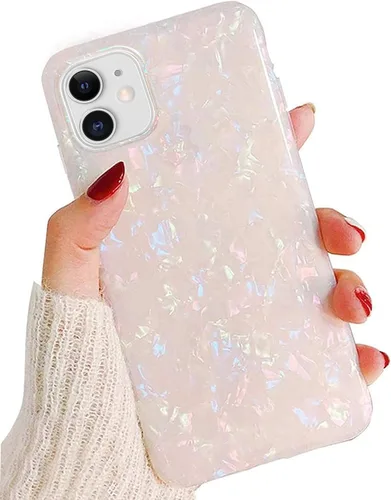 Vista 15 de J.west - Funda compatible con iPhone 12/12 Pro de 6.1 pulgadas, elegante y transparente, con estampado de leopardo y guepardo, diseño nacarado
