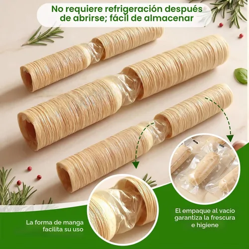 Vista 4 de FAIRSKY HALAL - Cubiertas de salchichas de colágeno de grado A, cubierta de secado comestible de 49.2 ft/49 pies de longitud más larga, 0.748 in