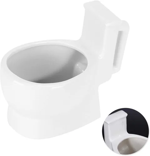 Vista 7 de TOPINCN Taza de cerámica para inodoro, taza de café con personalidad de mierda, taza de café creativa para popa, taza de cerámica, tazas de café