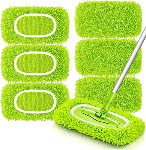Vista 10 de Unoutur Paños de barrido en seco reutilizables de microfibra Compatibles con Swiffer Sweeper Mopa de limpieza con repuestos de almohadillas