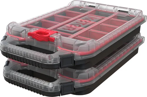 Vista 22 de Keter Stack-n-Roll - Caja de herramientas de dos cajones para piezas pequeñas y accesorios de herramientas eléctricas, se adapta al sistema modular