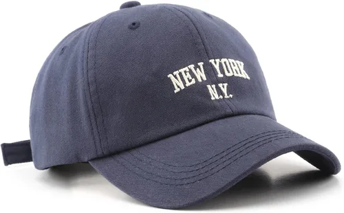 Vista 2 de Gorra de béisbol bordada de algodón con hebilla ajustable para hombres y mujeres