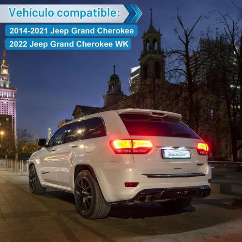 Vista 7 de Conjunto de lámpara LED para placa de matrícula compatible con Grand Cherokee WK 6000K 2014-2021, color blanco, paquete de 2
