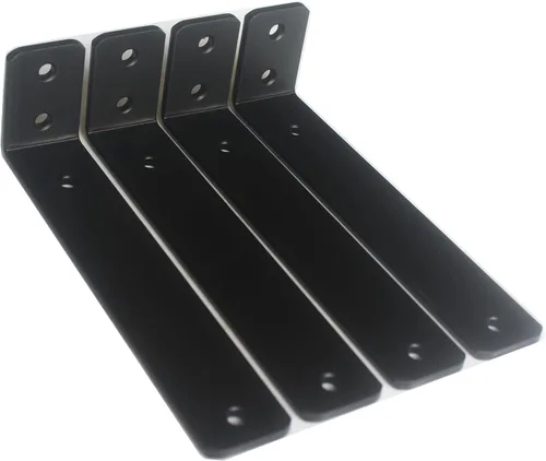 Vista 85 de Paquete de 2 soportes de estante en L de 6 pulgadas de largo x 6 pulgadas de alto x 1.5 pulgadas de ancho, 5 mm de grosor, soportes de estante