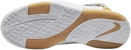 Vista 3 de Nike Zapatillas de baloncesto Lebron Zoom II para hombre, BlancoDorado metálico