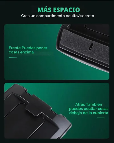 Vista 5 de SCITOO Kit de tapa de consola central automática negra de repuesto para GMC Sierra Silverado 2001-2007