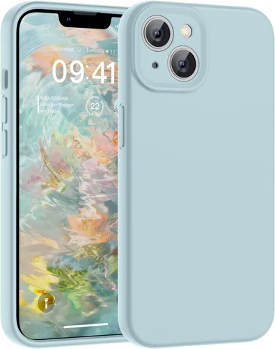 Vista 131 de SUPFINE - Funda diseñada para iPhone 12, silicona líquida premium con [forro de microfibra suave antiarañazos][protección de cámara mejorada], funda