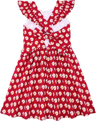 Vista 136 de Vestido de verano para niña, de algodón, con diseño floral