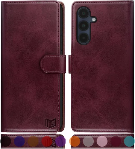 Vista 10 de SUANPOT Compatible con Samsung Galaxy A16 5G Funda tipo cartera con bloqueo RFID y soporte para tarjetas de crédito, funda protectora tipo libro
