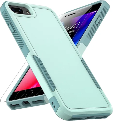 Vista 13 de MDCN Funda para iPhone 8 Plus, iPhone 7 Plus: funda protectora de doble capa resistente para teléfono celular, a prueba de golpes, resistente