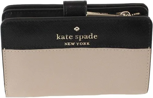 Vista 2 de Kate Spade New York Staci Colorblock Medium Compact Bifold Wallet Warm Beige beige cálido Cartera plegable