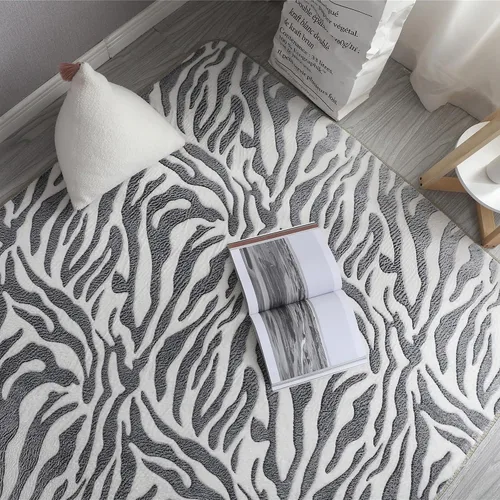 Vista 6 de Alfombra luminosa que brilla en la oscuridad para dormitorio, sala de estar, única, suave, lavable, moderna, alfombra de interior para dormitorio