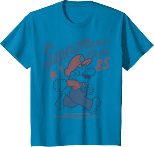 Vista 6 de Nintendo Super Mario Brothers '85 Vintage Stars - Camiseta Gris Oscuro