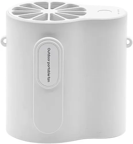 Vista 8 de Nuevo ventilador de cintura inalámbrico con luz LED, batería de larga duración y pantalla digital, ideal para actividades al aire libre