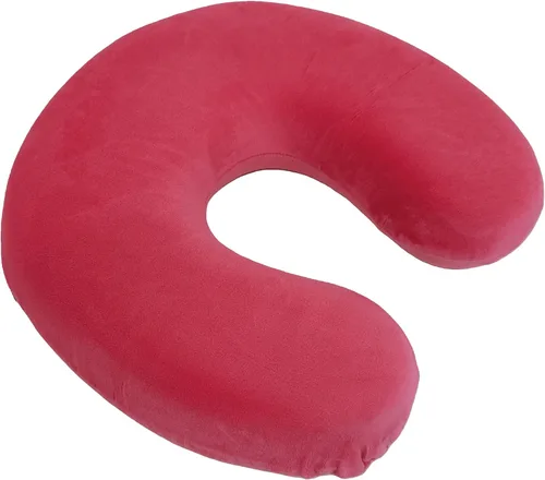 Vista 12 de Almohada de viaje en forma de U de espuma viscoelástica Soporte para el cuello Cojín de reposacabezas (negro)
