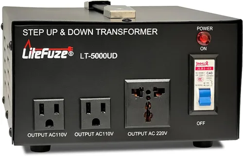 Vista 16 de LiteFuze 750 W Transformador convertidor de voltaje Step Up/Down - 110 V a 220 V / 220 V a 110 V Convertidor de potencia - Cable completamente