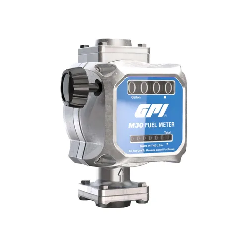 Vista 10 de GPI - Medidor de combustible mecánico modular M30 en GALLONS, 5 a 30 GPM, entrada/salida NPT de 1" (165100-01)