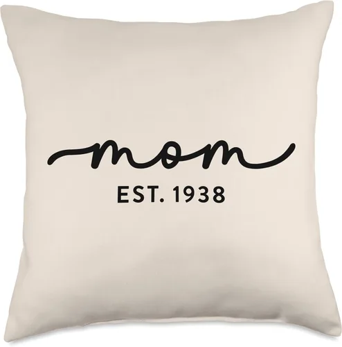 Vista 4 de Mom Est 1938 Custom Mom Personalized Mother’s Day Customized Throw Pillow